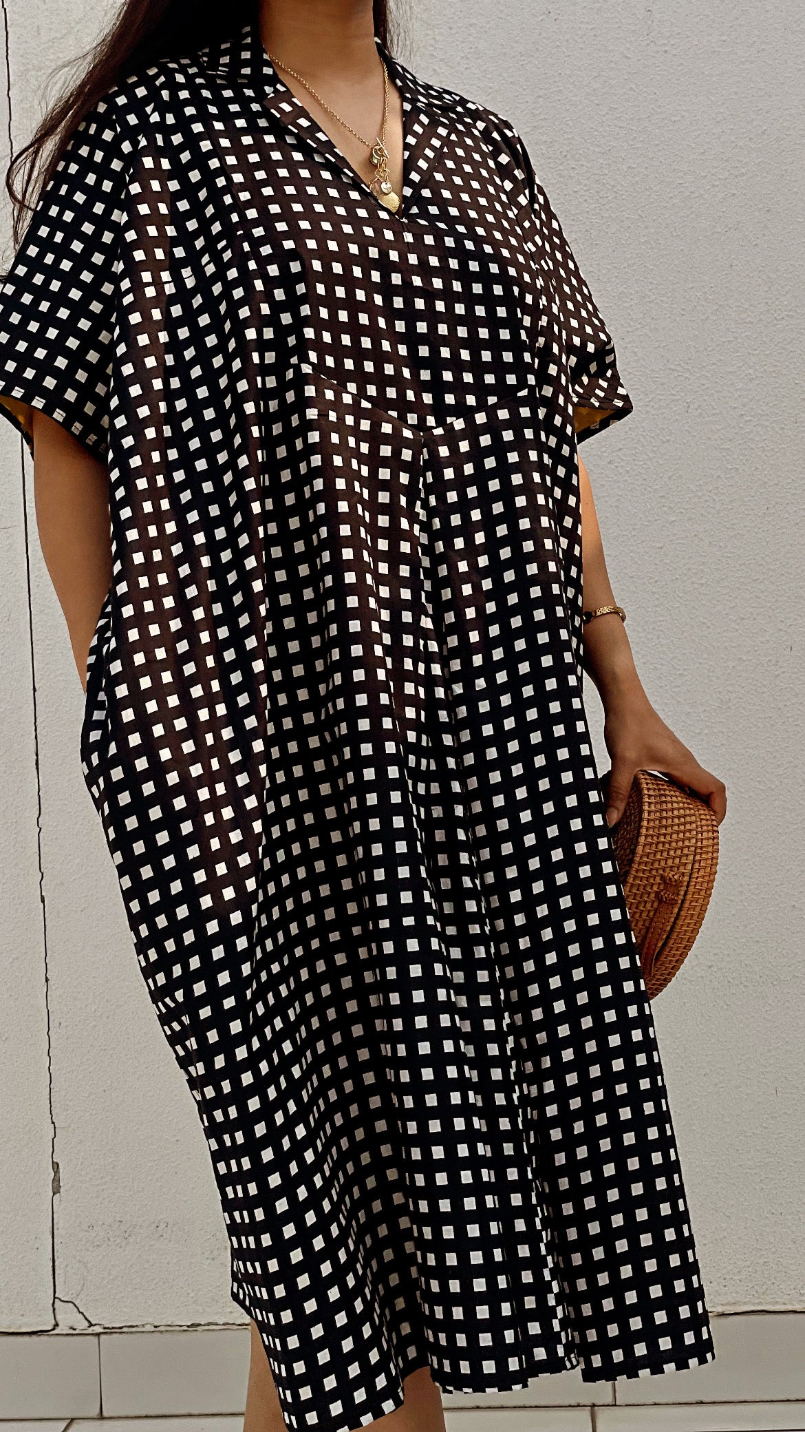 Chessboard Chic – Boxy Dress