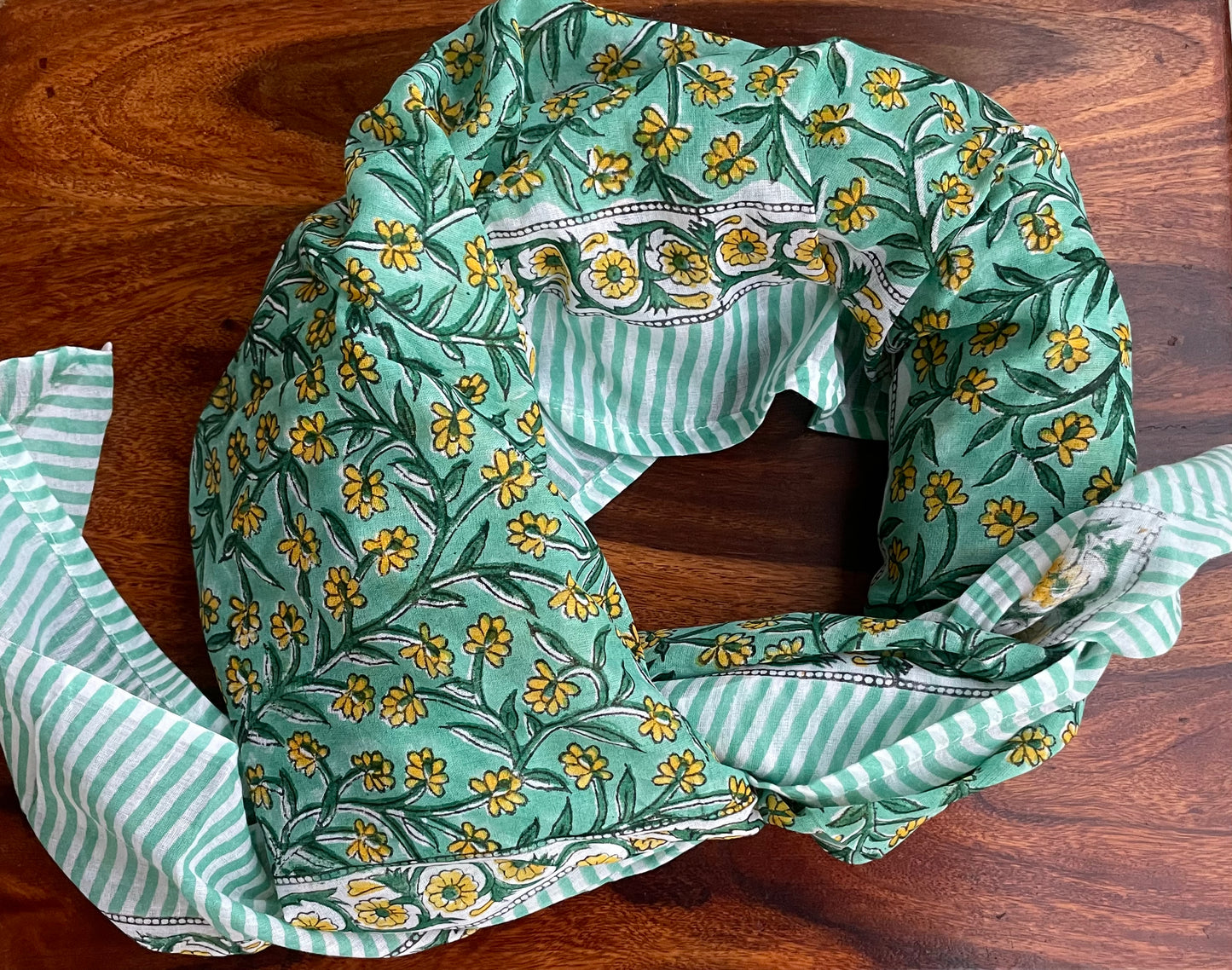 Sea Green- Hand Blocked Scarf