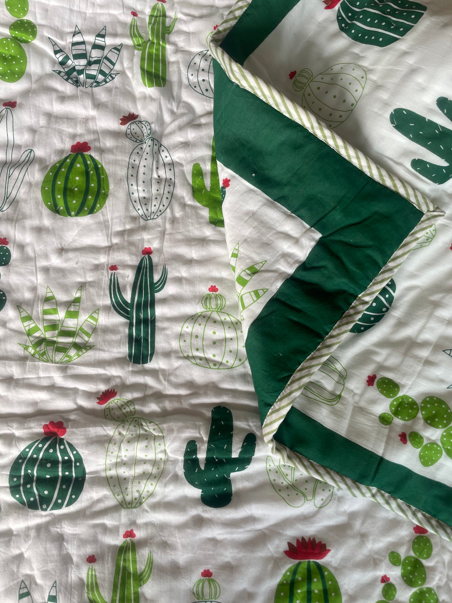 Soft Mul Cotton, Watermelon, Cactus & Shrubs Quilt (Children)