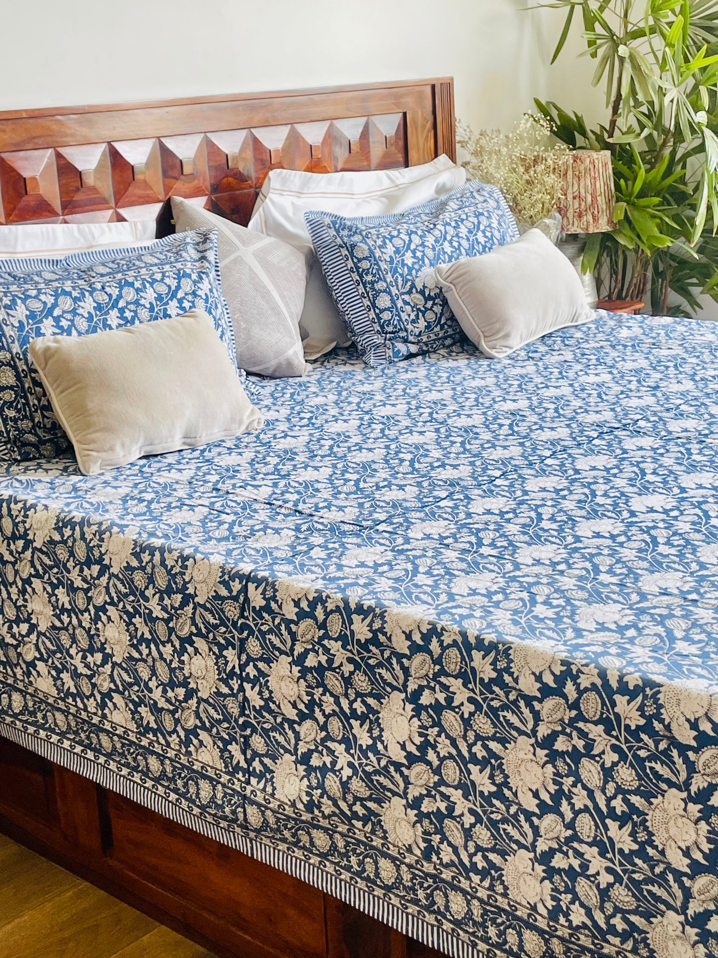 Indigo Whispers Bed Cover