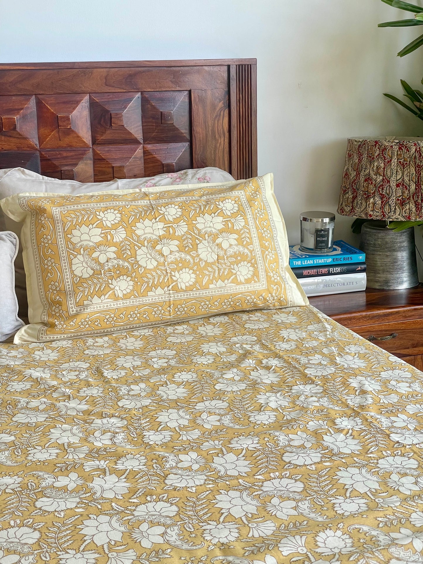 Golden Noor Bed Cover with Khadi print