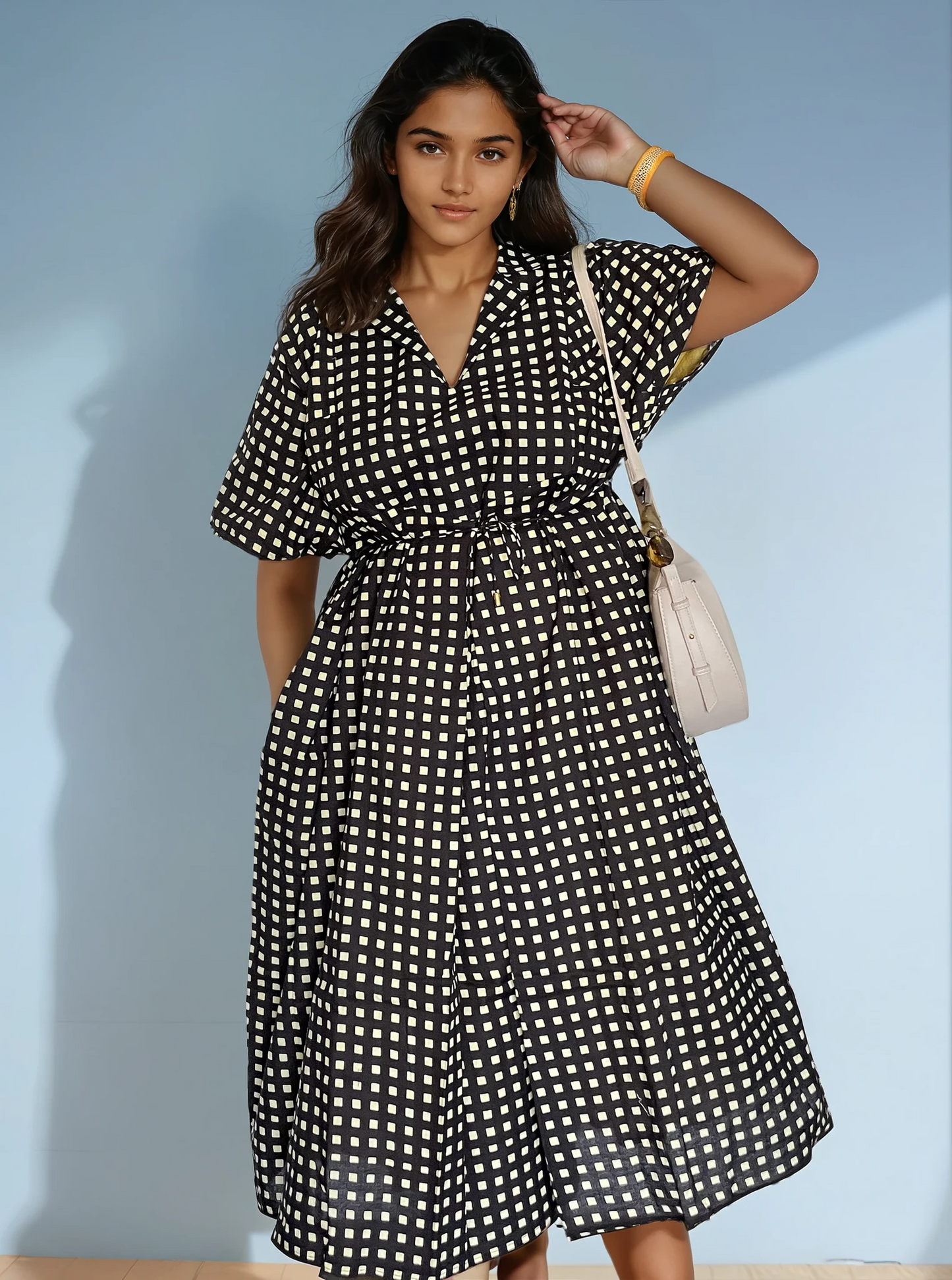 Chessboard Chic – Boxy Dress