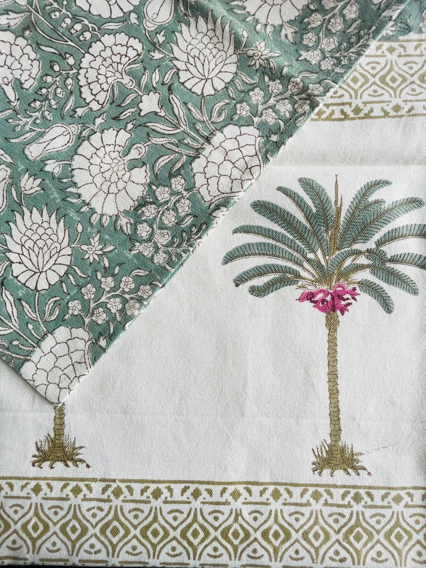 Green Palm Table Runner