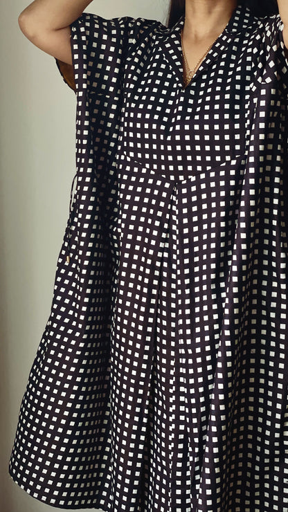 Chessboard Chic – Boxy Dress