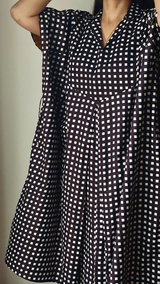 Chessboard Chic – Boxy Dress
