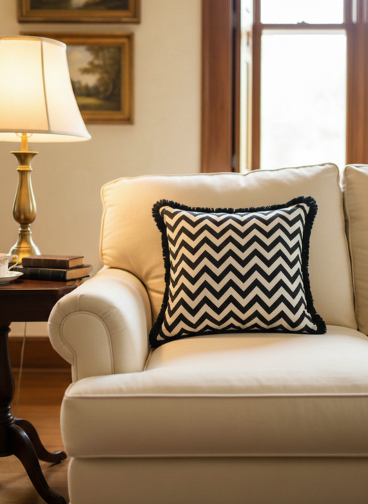 Black Tide Cushion Cover (Set of 2) (18'x18')