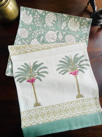 Green Palms Table Runner