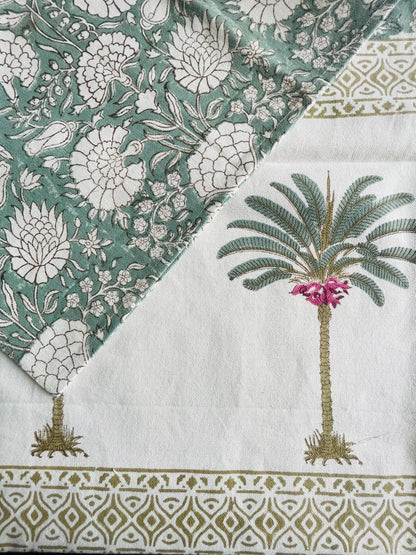 Green Palms Table Runner