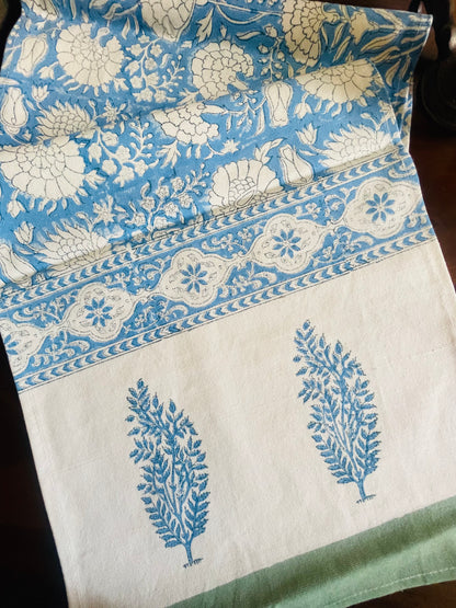 Blue Floral Jaal Table Runner