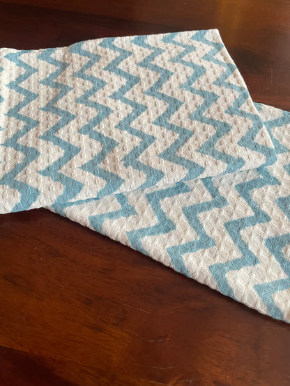 Blue Zig Zag Hand Towel