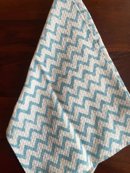 Blue Zig Zag Hand Towel