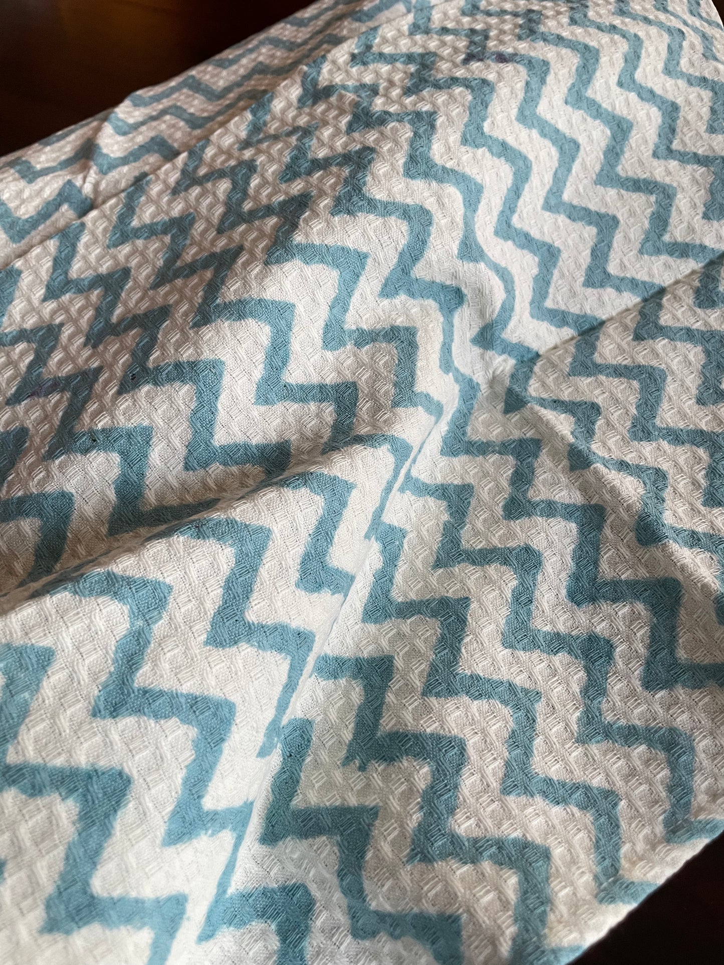 Blue Zig Zag Hand Towel