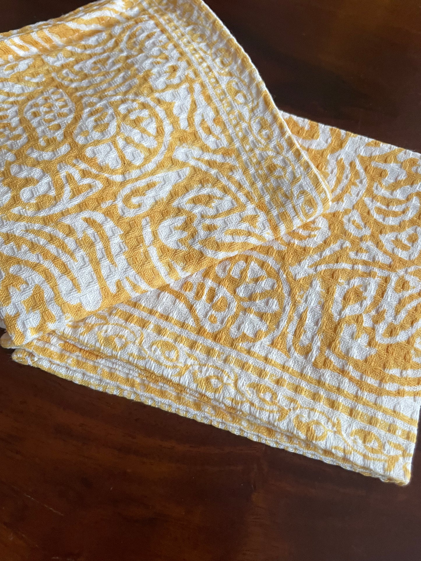 Mustard Jaal Hand Towel