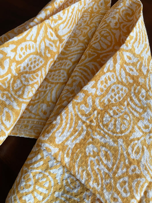 Mustard Jaal Hand Towel