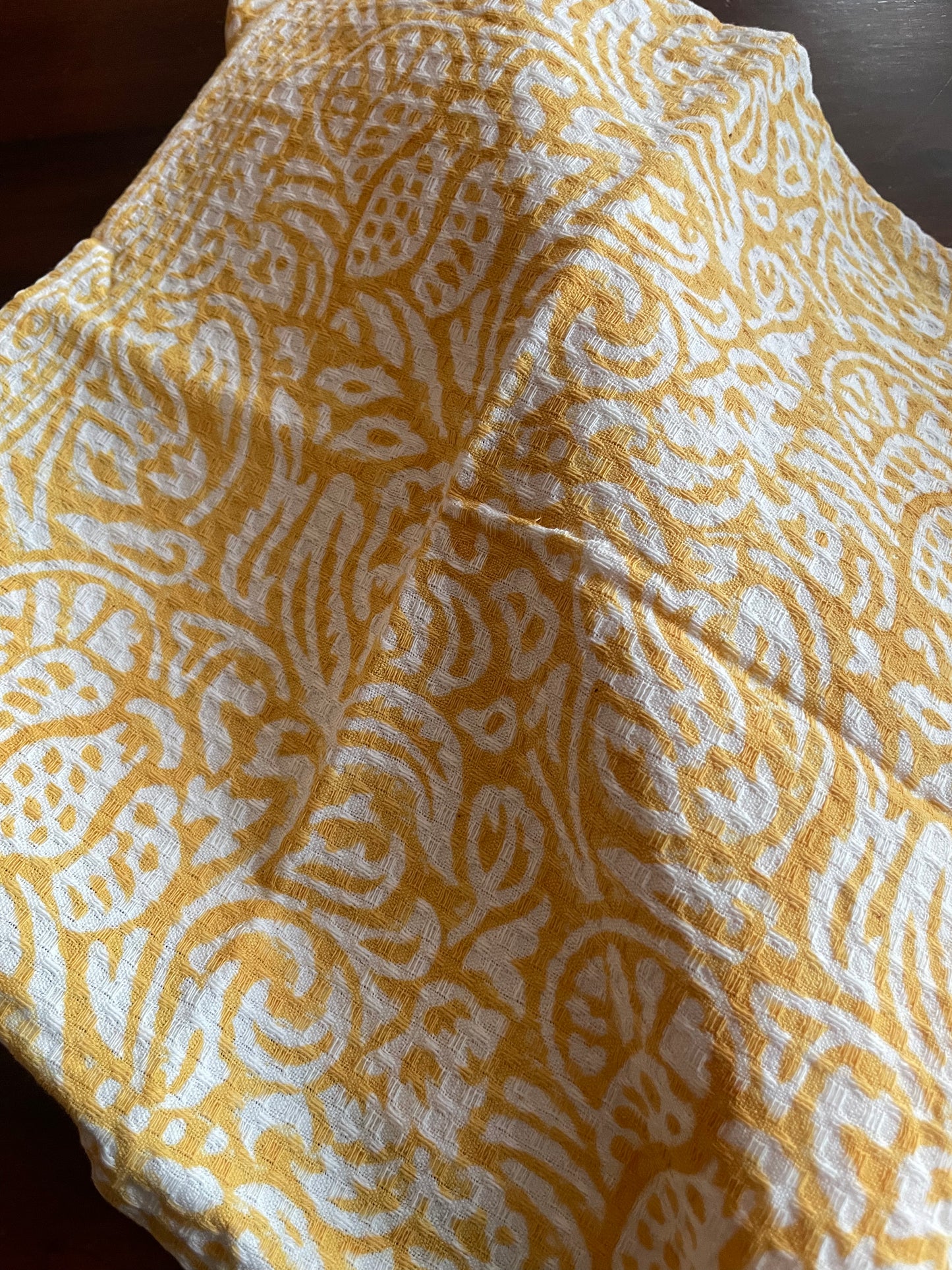 Mustard Jaal Hand Towel