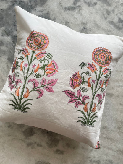 Pink Shrubs Cushion Cover