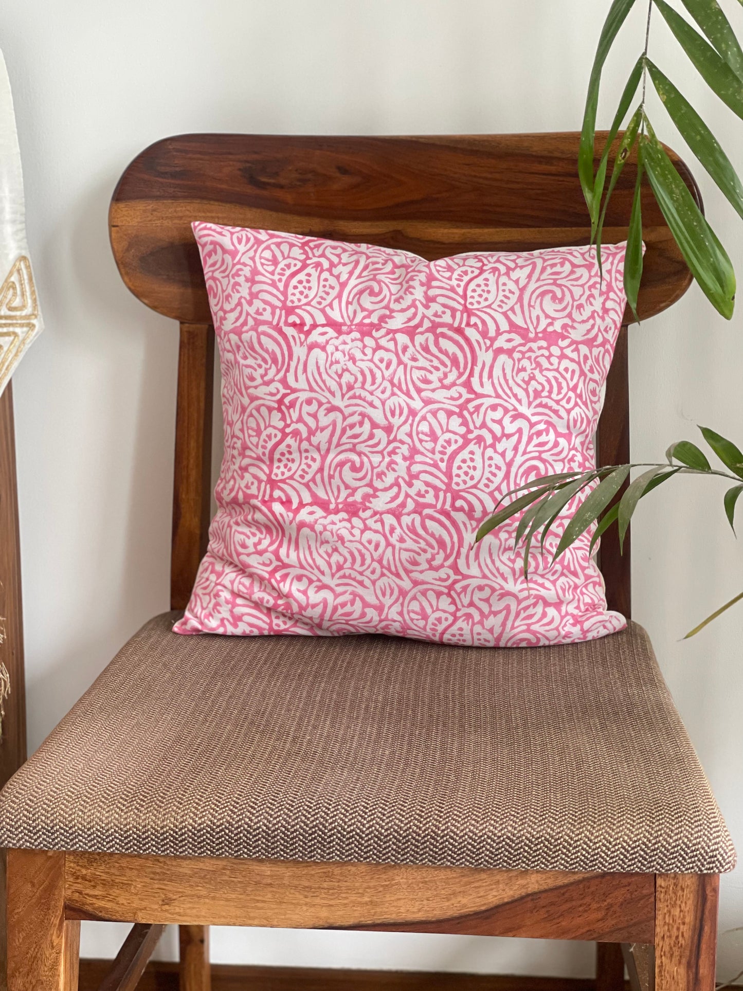 Pink Fruit Nest Cushion Cover