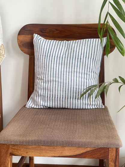 Blue Striped Cushion Cover