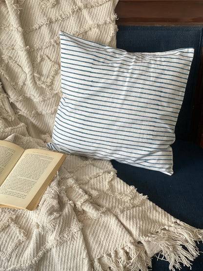 Blue Striped Cushion Cover