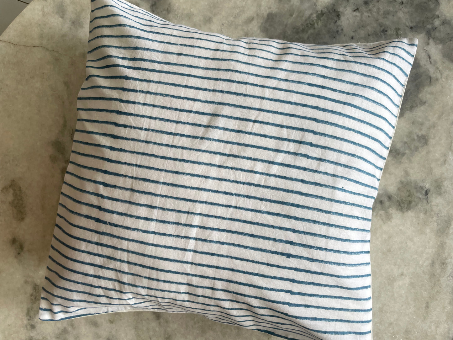 Blue Striped Cushion Cover