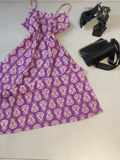 Violet Paisley Strap Dress