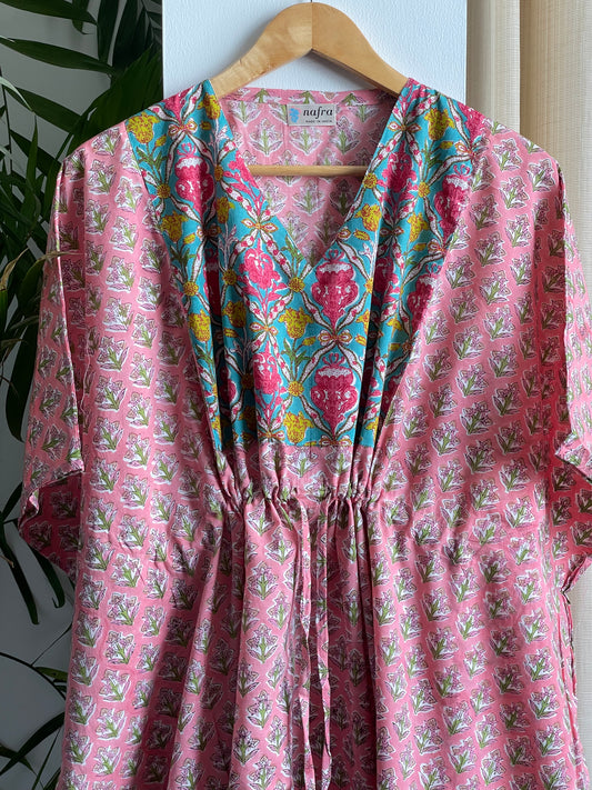 Pink Petal Symphony Kaftan