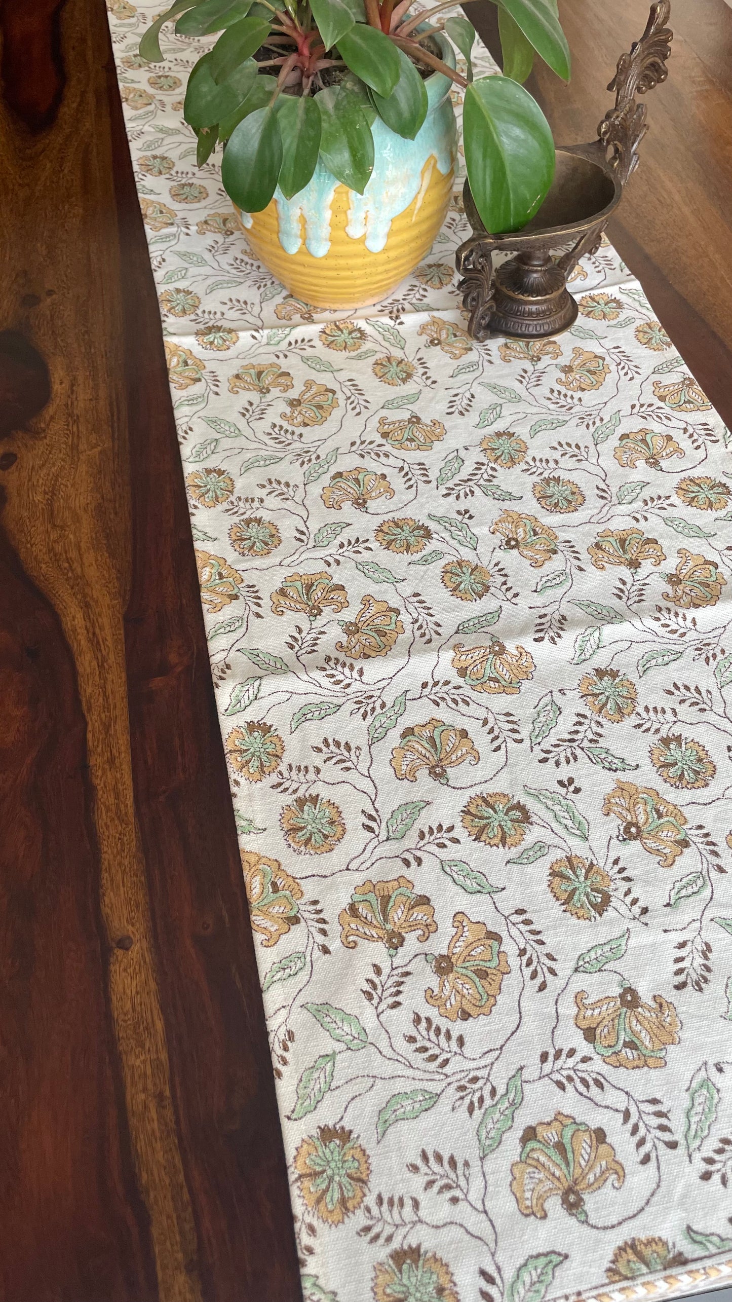 Vintage Brown Table Runner