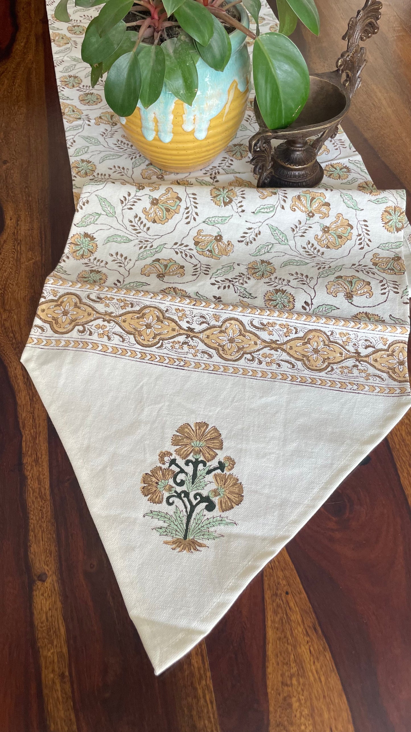 Vintage Brown Table Runner