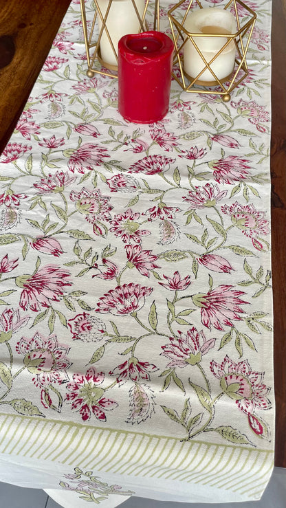 Pink Dahlia Table Runner