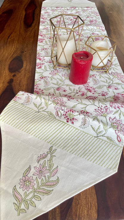 Pink Dahlia Table Runner