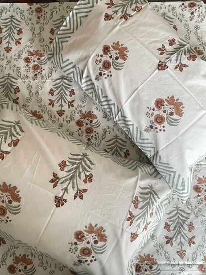 Earthy Bloom Bedsheet